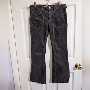 Anthropologie Pilcro The Icon Corduroy Womens Size 27 Flare Pants Gray
